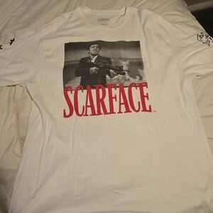 Scarface White Graphic T-Shirt